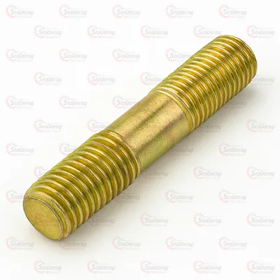 Шпилька M10x1 - M10x1.5 x 46мм Обміднена 359204