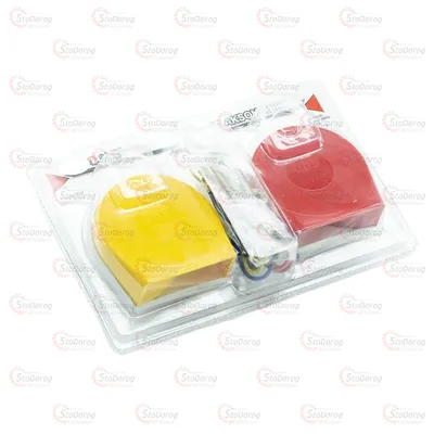 Сигнал 12v равлик мопед 18тон мопед жовтий/червоний