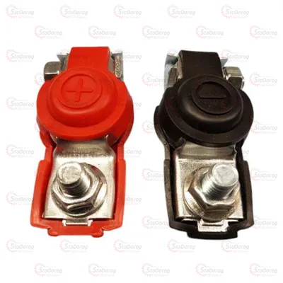 Клеми акумуляторні сталь лужена + гумове покриття 2шт DL-8