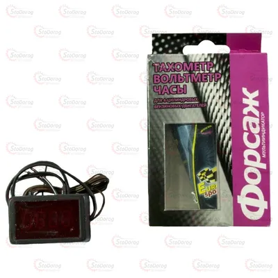 Вольтметр Тахометр З Дисплеем і проводом 12В ФОРСАЖ