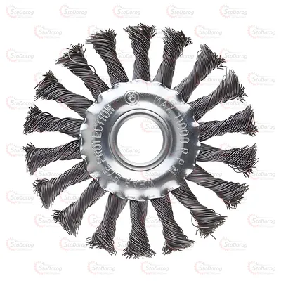 Щітка Дискова 125х22,2мм із плет. дроту Intertool BT-7125