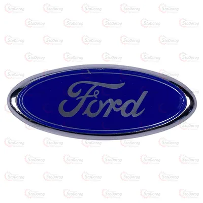 Емблема Ford (Fiesta стара) 90х35мм Пластик Мала/Скотч/Хром