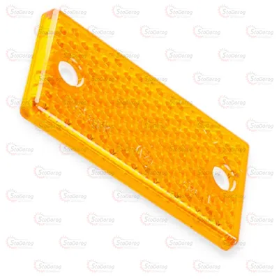 Катафот Прямокутний Під Гвинт Жовтий (Stark) UP-60