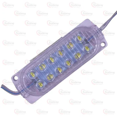 Модуль LED 24V білий 12 SMD 2835 12D 2,4W лінза