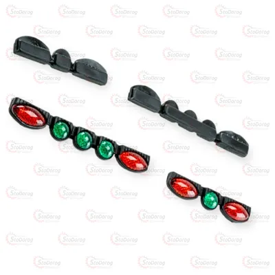 Катафот На Двері Круг-Овал Червоний/Зелений