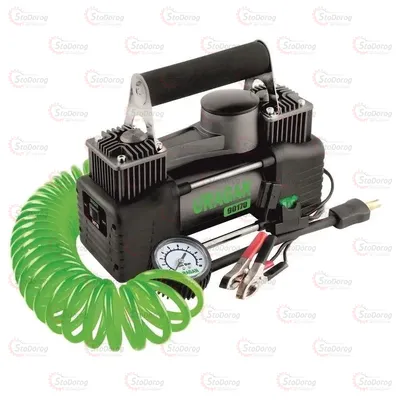 Компресор URAGAN 90170 12v 360Вт 85л 30А 5,7м два циліндри