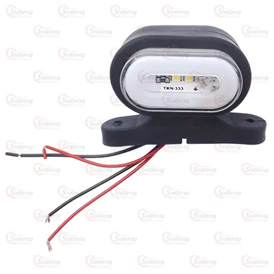 Габарит Ріжки Прямий Міні-Овальний 5*8см 12/24v 1шт Червоний+Білий 8+8LED KIR MRT-303 2