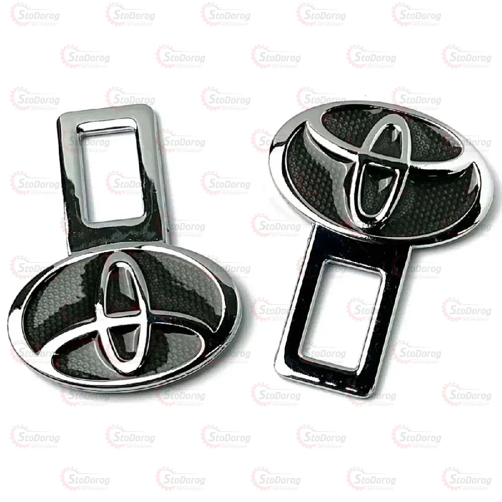 Заглушка ременя безпеки (2шт) метал Toyota Black 