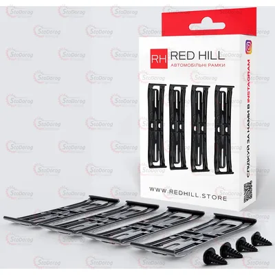 Рамка Під Номер Безрамкова Red Hill Чорна, Невидимка 2