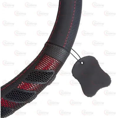 Чохол керма шкіра L VOIN VLOD-L2628 BK/RD 2