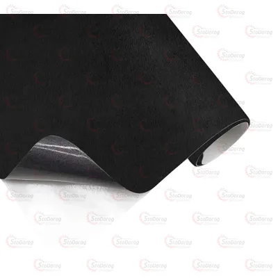 Ткань-алькантара черная 1.52м х10см самоклеющаяся