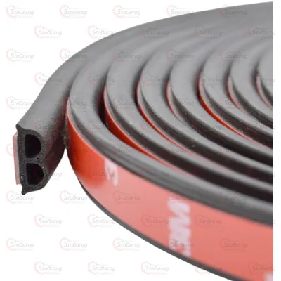 Ущільнювач B-type 12*6мм 1 п.м EPDM 2