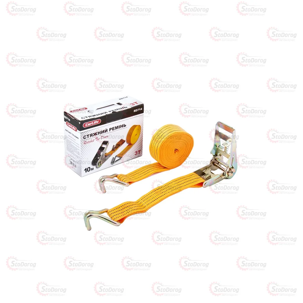 Стяжка вантажу CARLIFE 3т 10м 50мм RD714  - фото 1