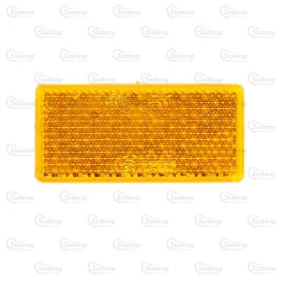 Катафот Прямокутний Помаранчевий 7,5*3,5*0,8см На Скотчі M Stark