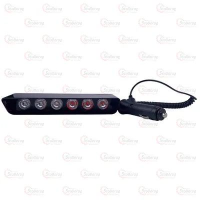 Страбоскоп 12V DRL 110*85мм 6LED (B-R) KING S9