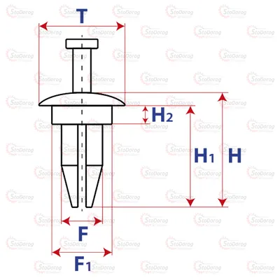 Кліпса розпірної дії автомобільна 11серія 11293 11293 2