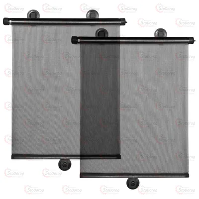Шторка На Присосці Рулонна 55х45см Чорна 2шт Steel Power SPR 3308