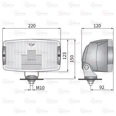 Додаткові Фари WESEM (1шт) 220x123x120 мм. HP5.22386 2