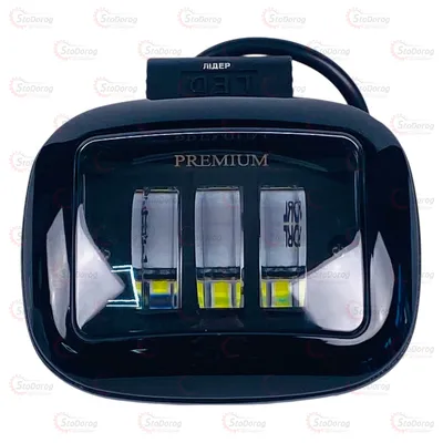 Фара-LED Ближнє(Кріплення знизу)+ДХО Квадрат 8866 45W (15W*3) 120*100*60mm 10-30V