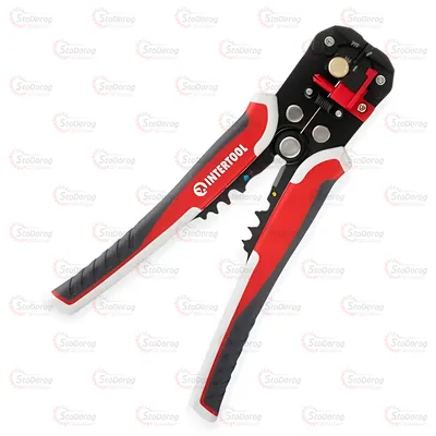 Кліщі для обтиску та зачищення проводів 200мм Intertool 0.2-6мм