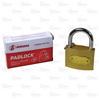 Замок Навісний Дужка 48мм Латунь Лазерний Ключ 3шт 2