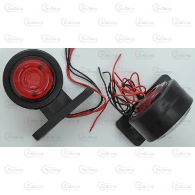 Габарит Ріжки Прямий 8,5см 24v 2шт Червоний+Білий 10+10 LED MRT Л-070 2