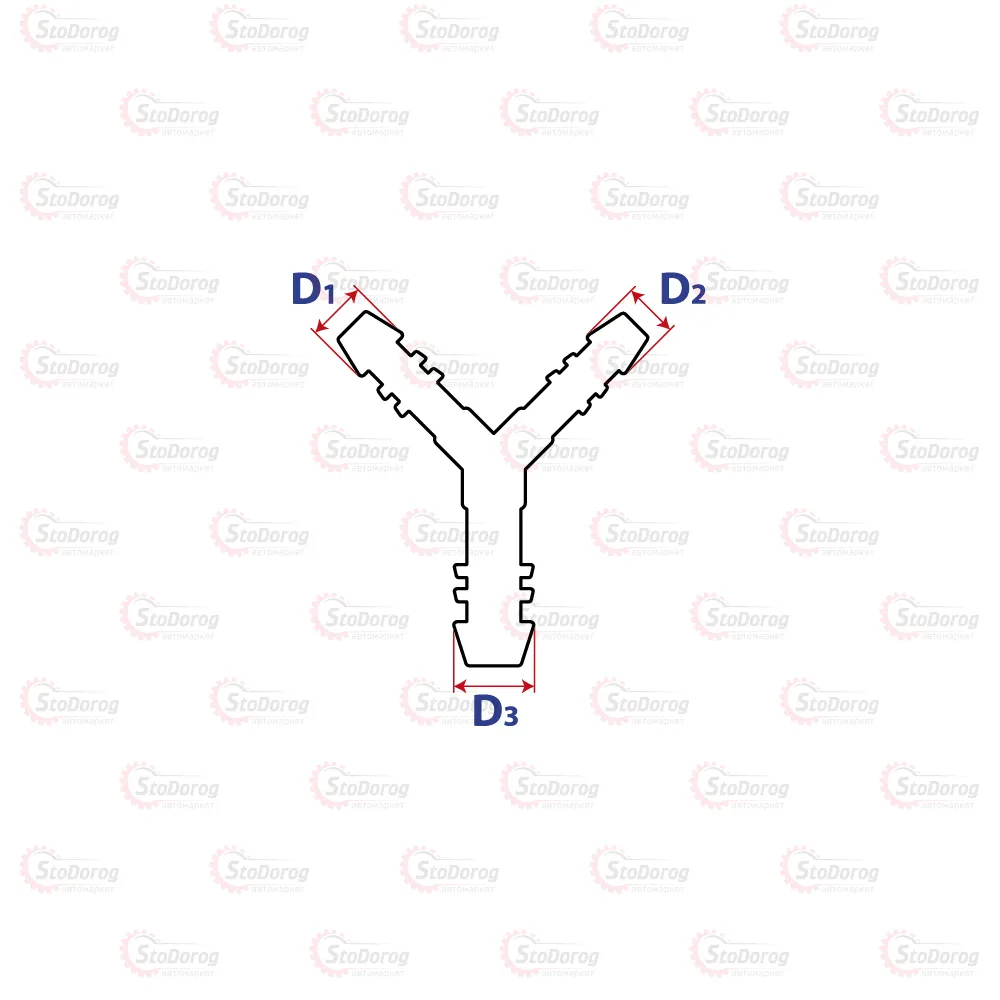 Форсунка омивача - Фітінг автомобільна 22серія 22161 22161 12x10mm(р)  - фото 1
