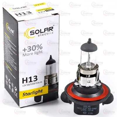 Лампа галогенна H13 12V 60/55W Solar Starlight +30%