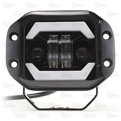 Фара-LED-Bi Квадрат 36W 125*90*55мм 10-30V Дальнє/Ближнє W+Y+DRL+Поворот