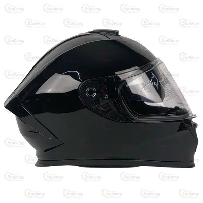 Мото Шолом 333 Зі спойлером/Бородою TZ Чорний глянець XXL