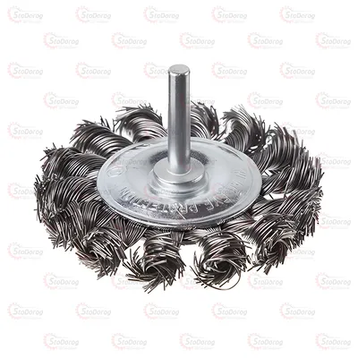 Щітка Дискова 75мм зі стрижнем із плет. дроту (1/4) Intertool BT-8075 2