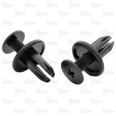 Пістон розпірний Чорний F=9 mm. Fiat / Toyota / Nissan / Honda / Suzuki / Citroen / Renault Kangoo / Peugeot 309, 605 / Audi 80, A4 / VW Corrado, Golf, Passat, Polo, Vento / KIA / SsangYong / МТЗ 80