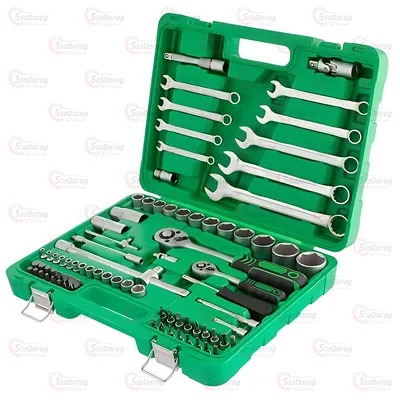 Набір інструментів 82шт 1/2, 1/4 зелений Intertool ET-6082SP