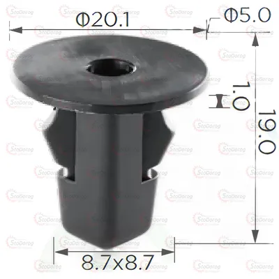 Кліпса під саморіз Toyota Lexus Mitsubishi 2