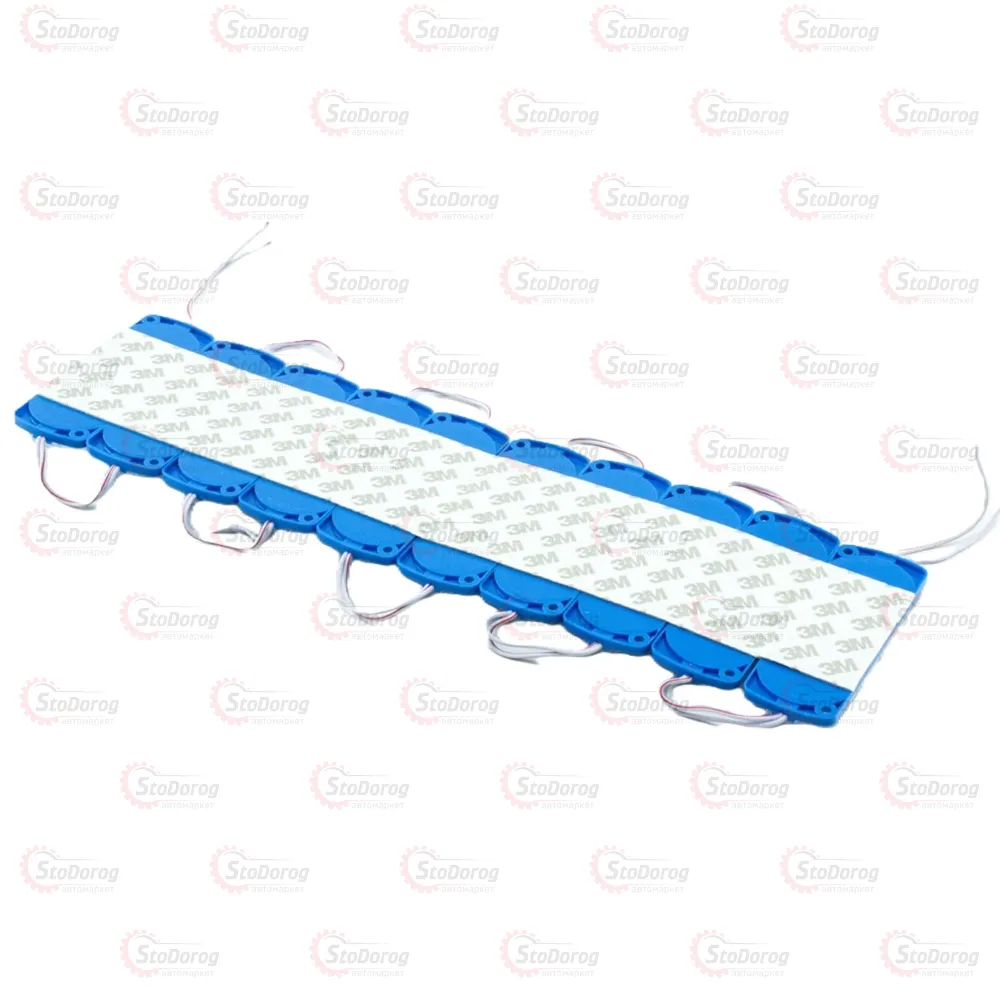 Модуль LED 12V синій 12 SMD LONG  - фото 1