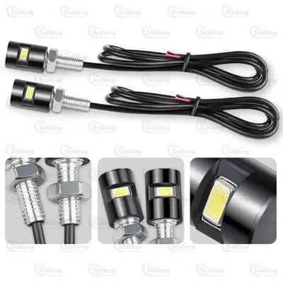 Підсвічування Номера 12V 1 LED Чорний Врізний D=12мм*33мм 2