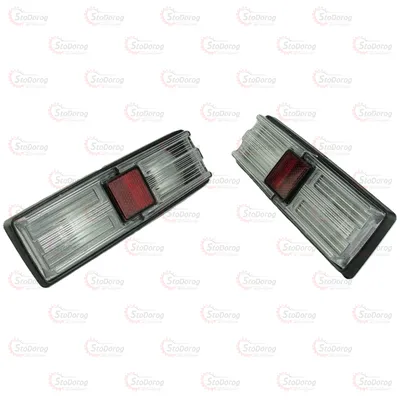 Ліхтар задній комплект 21011 рифлений білий/білий