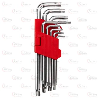 Набір ключів Г-подібнихT10-T50 TORX Intertool HT-0606 2