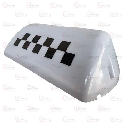 Кришка шашки таксі Білий 2