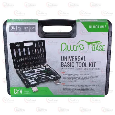 Набір інструментів 94шт 1/2, 1/4 Alloid Base NI-1094 WN-6 2