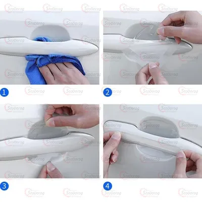 Плівка захист дверних ручок Від подряпин Opel силіконова прозора (8шт) 2