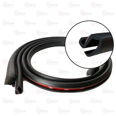 Ущільнювач На Задні Стойки №3 2*80см (На Кромку Метал Основ) EPDM 2