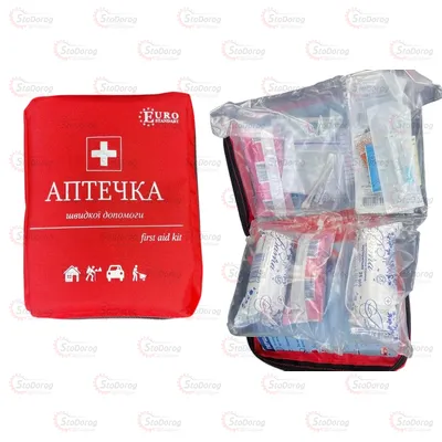 Аптечка АМА-1 Червона сумка (16 одиниць+перелік)