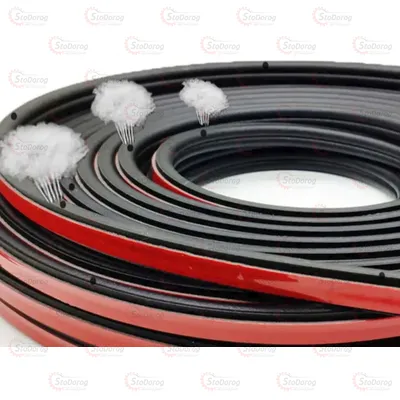 Ущільнювач T-type 10*8мм 1 п.м (щільовий, фари, бампера) EPDM 2