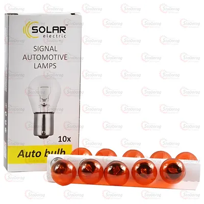 Лампа розжарювання PY21W 12V Solar Amber зміщений  цоколь 1251