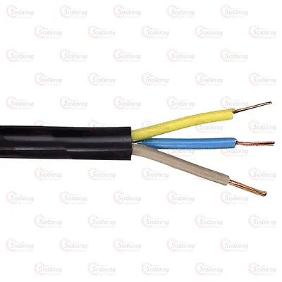 Провід багатожильний 3x1.5кв чорний