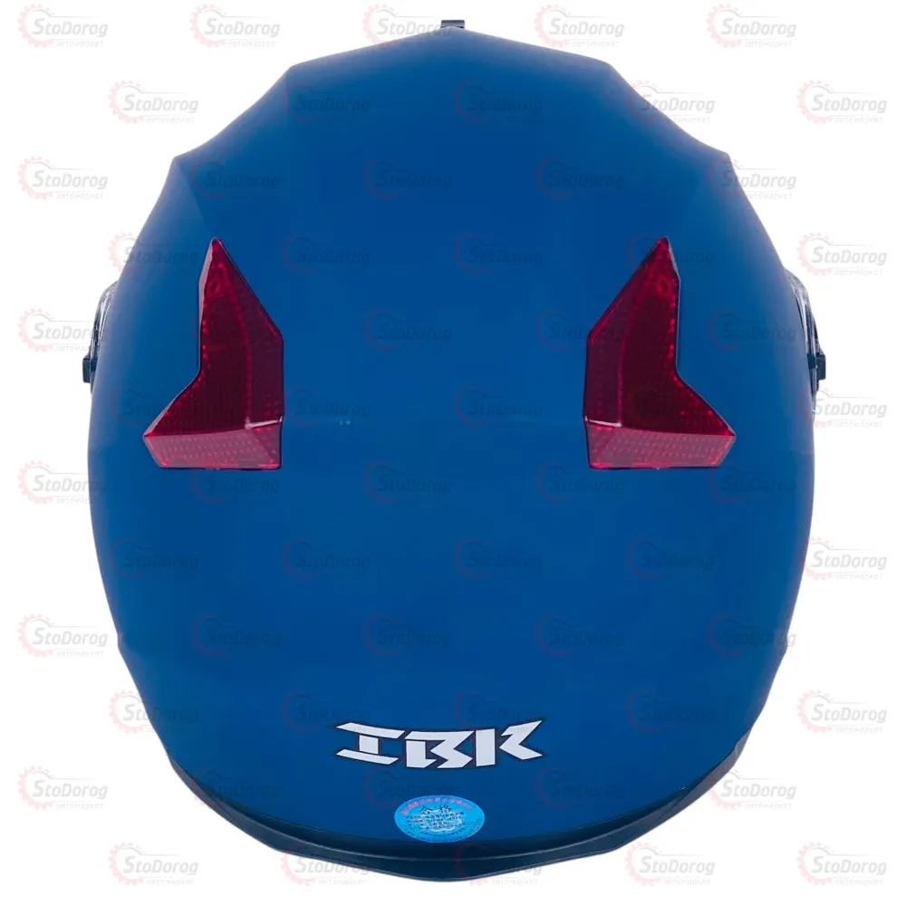 Мото Шолом IBK Без Бороди Синій Мат Очки  - фото 2