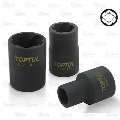 Головка 1/2 17mm коротка для пошкоджених гайок TOPTUL BAAK1617