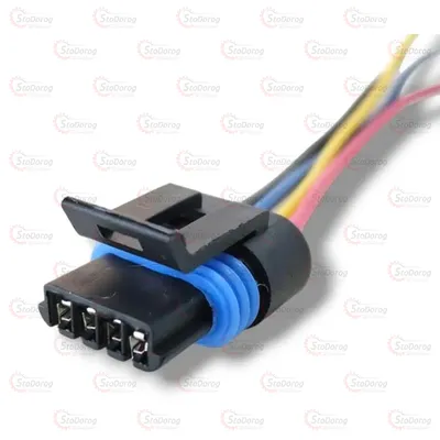 Роз'єм з проводом ВАЗ, Lanos датчика РХХ 4-конт. черний