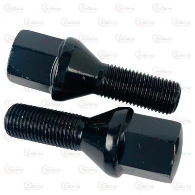 Болт Колісний M12x1,25x28мм Конус Чёрный Хром Ключ 17 2